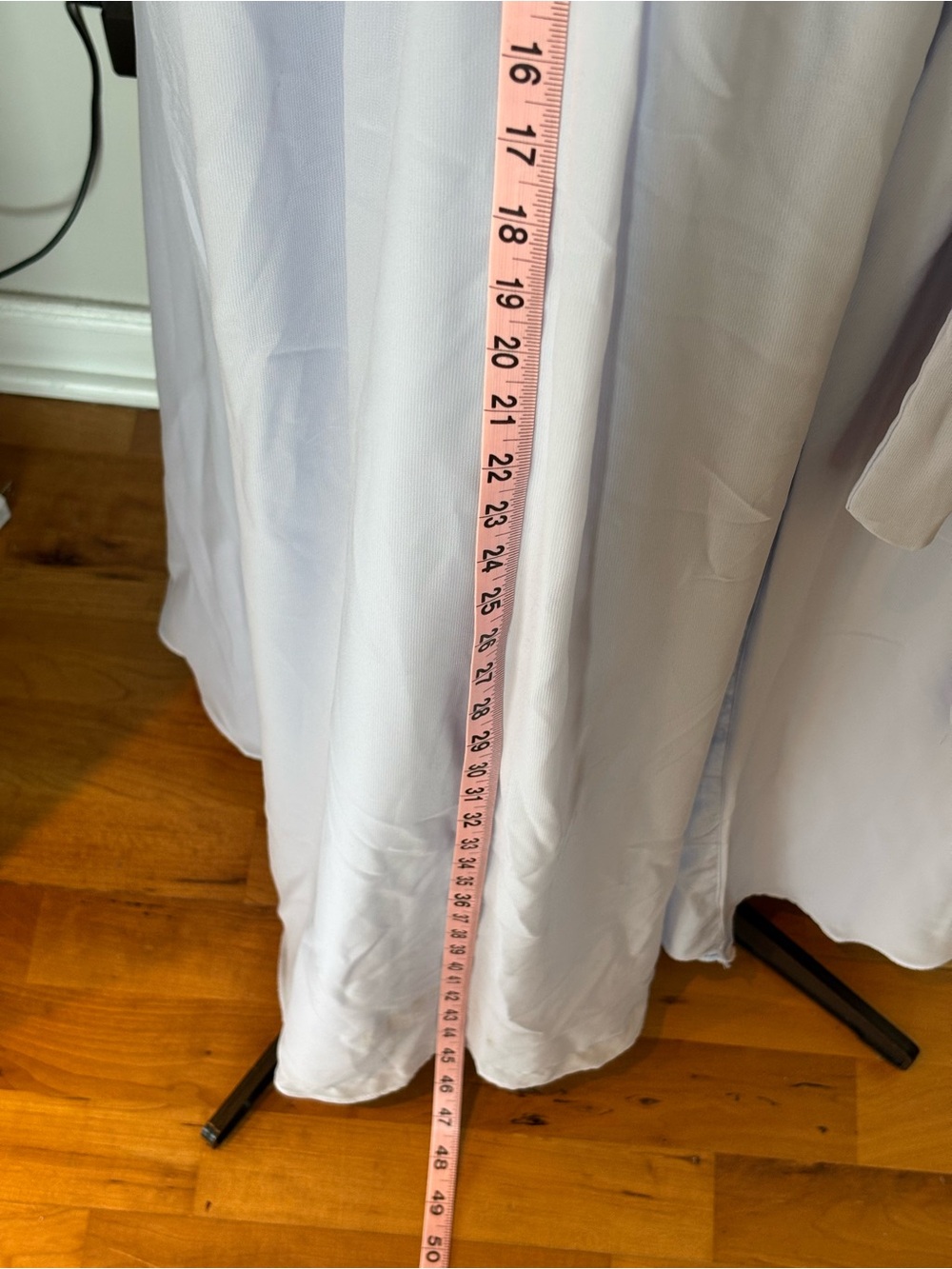 Azazie Ice Blue V-neck wrap dress, A22 or US 12 - Picture 9 of 14